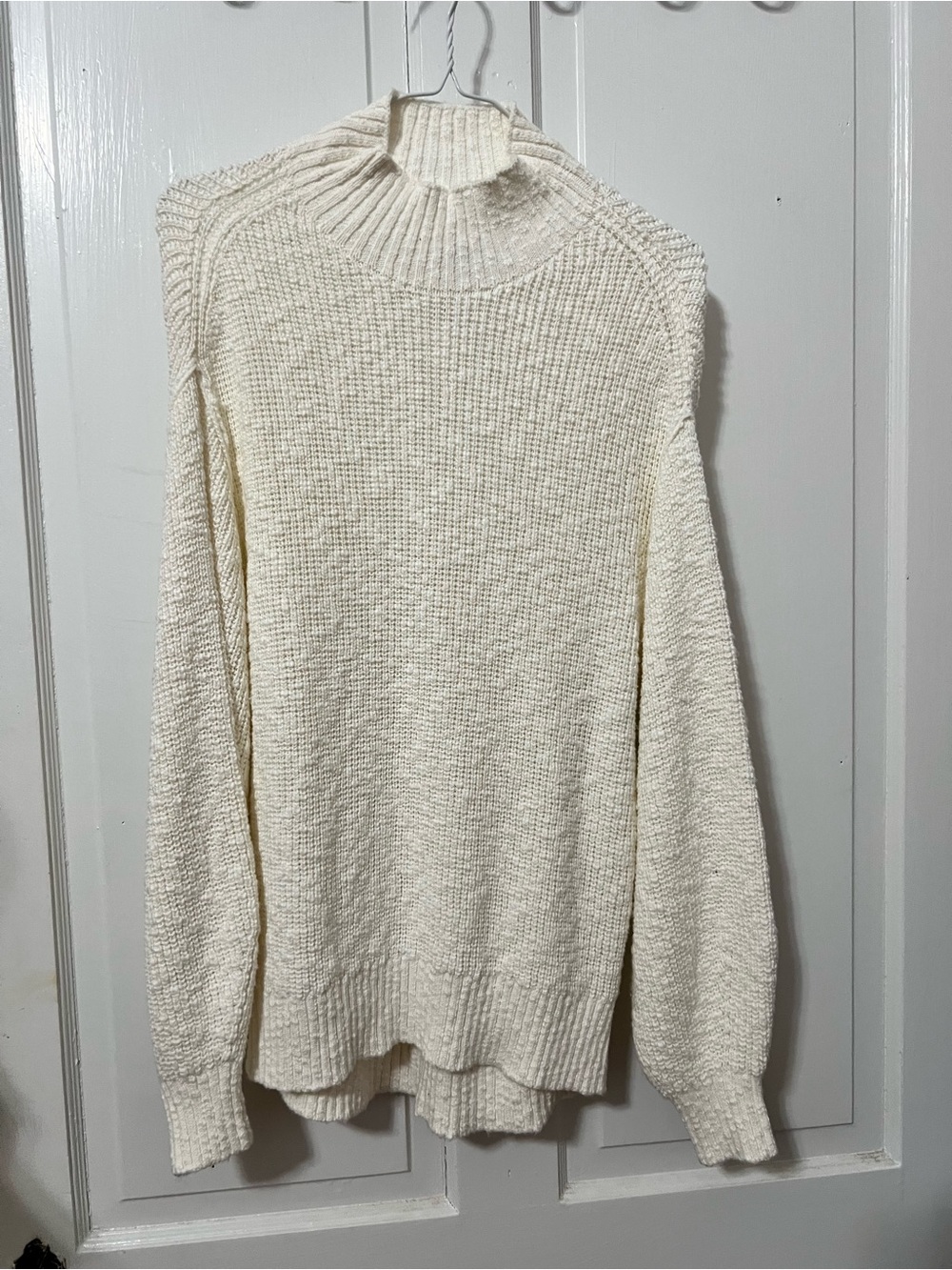 aerie Cream Turtleneck Knit Pullover